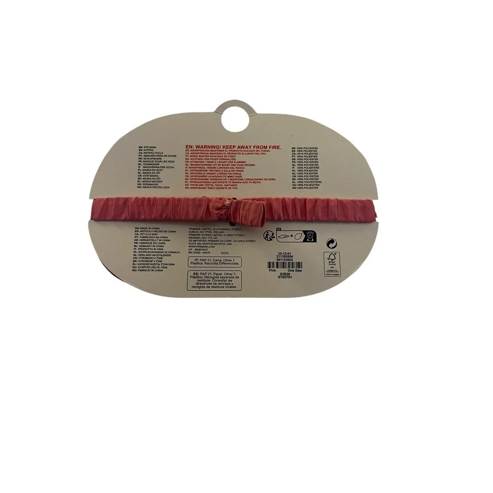 Travel Eye Mask Pink‎ Sleep Shade Lightweight Soft
